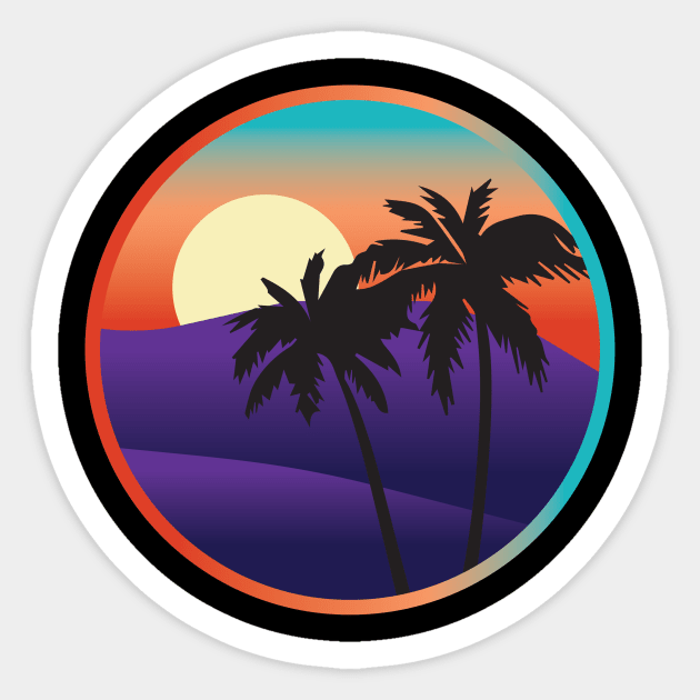 Gradient Palms Sticker by Aurver